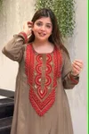 KF 1140 Kalaai French Crepe Embroidery Kurti With Bottom
